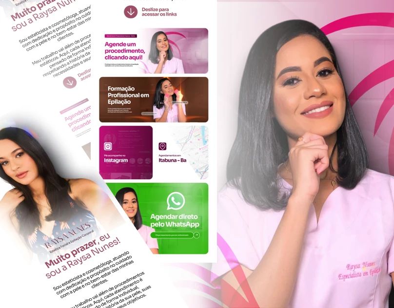 Link da bio para estética e beleza