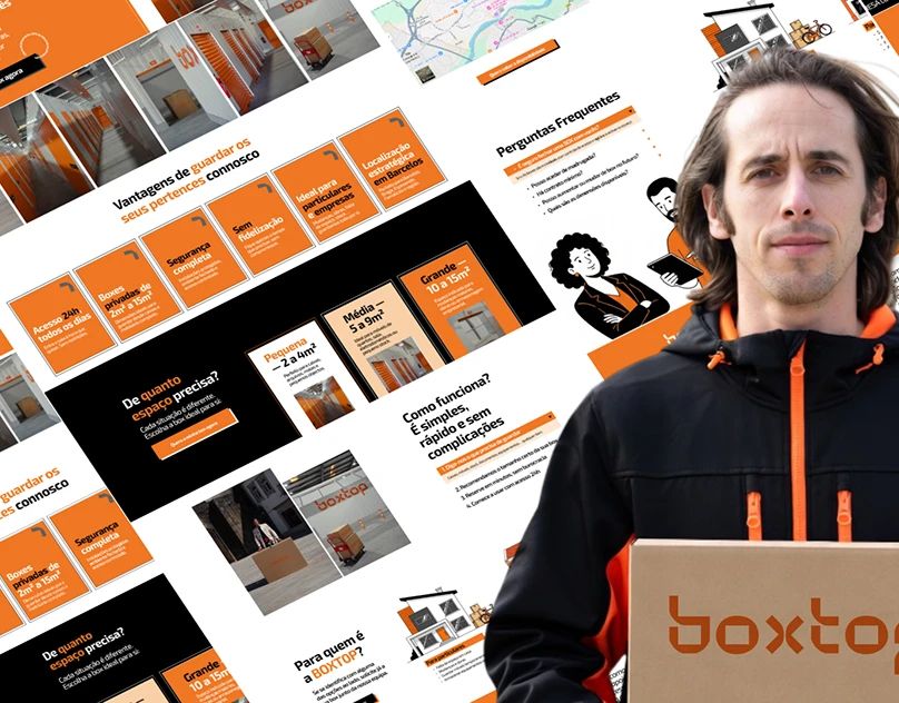 Landing page da Boxtop Self Storage