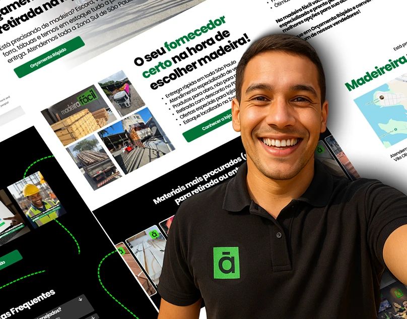 Landing page de madeireira